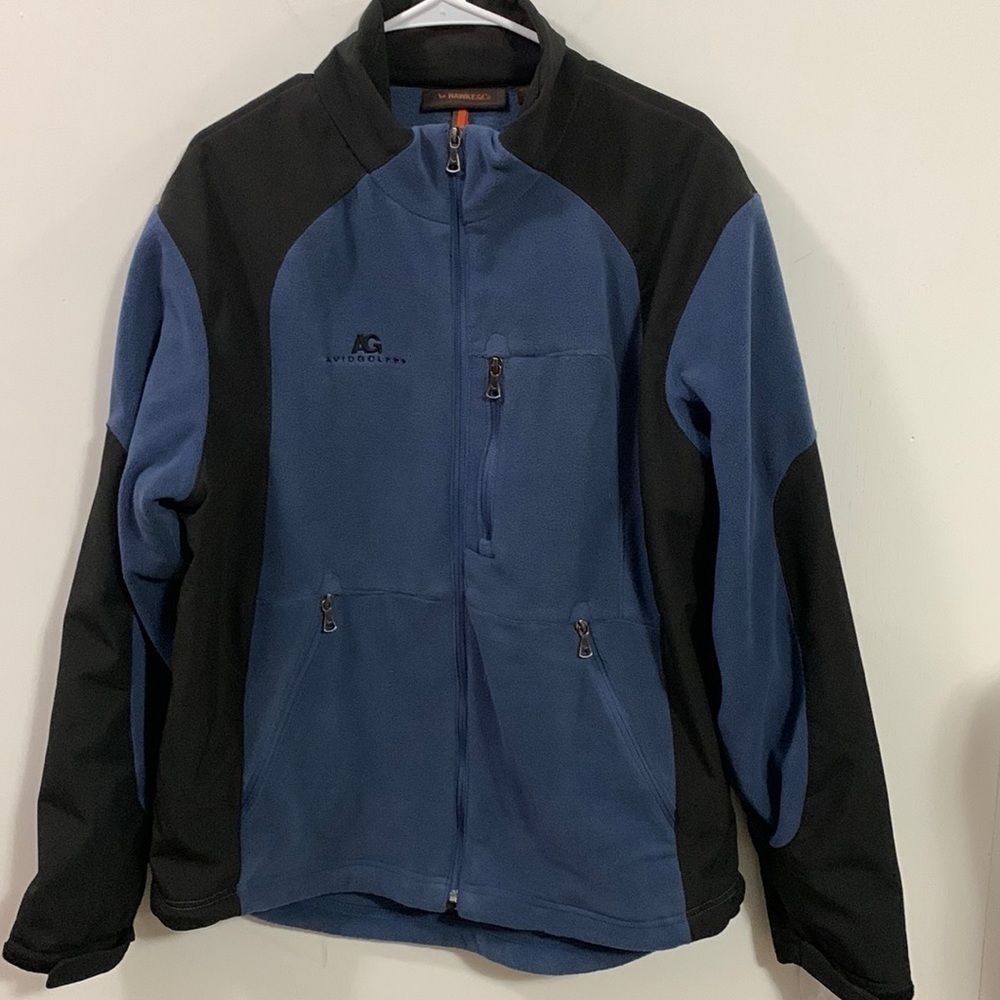 Hawke & Co Jacket Size XL, blue and black, good condition Avid Golfer insignia